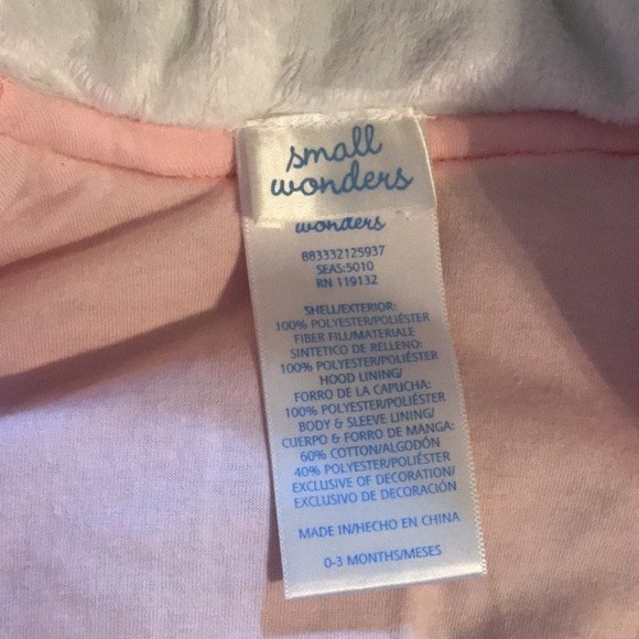 Pink Hooded Snowsuit 0/3mo - Picture 8 of 8